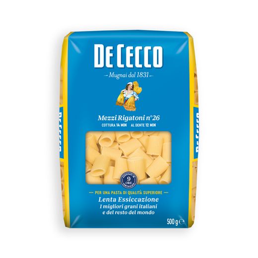 Mezzi rigatoni nº 26 de cecco 500 grs