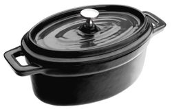 Mini Cocotte Oval Negra 15x10x6 Cm Ibili