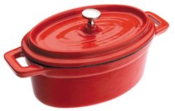 Mini Cocotte Oval Roja 15x10x6 Cm Ibili