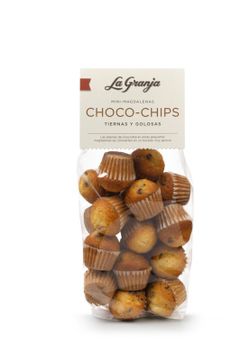 Mini magdalenas con choco-chips 200g la granja