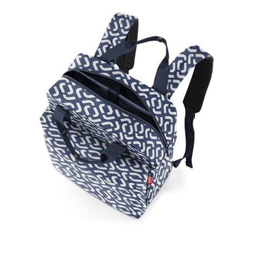 Urban Backpack mochila para o dia a dia M assinatura azul marinho Reisenthel