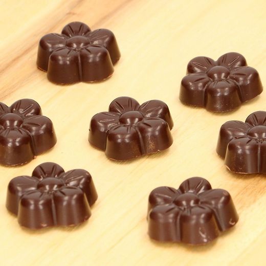 Molde de chocolate chocolates flores funcakes
