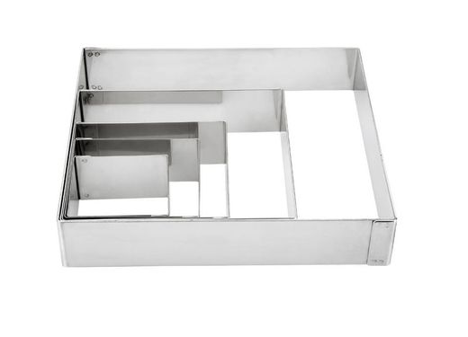 Forma kuchenna Kwadratowy pierścień 10X10 cm Lakier ze stali nierdzewnej