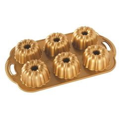 Molde para pastel anniversary bundtlette gold Nordic Ware