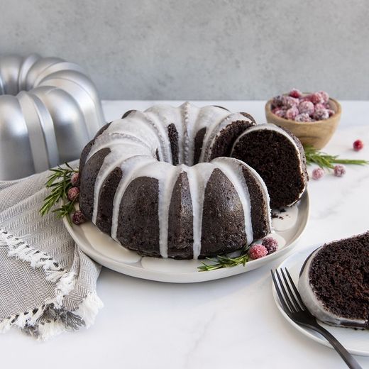 Molde para pastel bundt plateado brillante Nordic Ware
