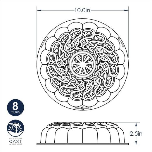 Molde para pastel citrus twist Nordic Ware