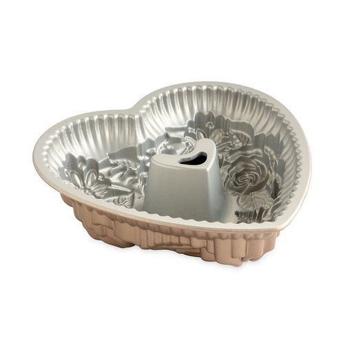 Molde para pastel con corazón floral bundt Nordic Ware