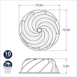 Molde para pastel heritage bundt Nordic Ware