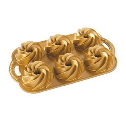Molde para pastel heritage bundtlette gold Nordic Ware