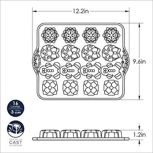 Molde para pastel pasteles de té navideños Nordic Ware