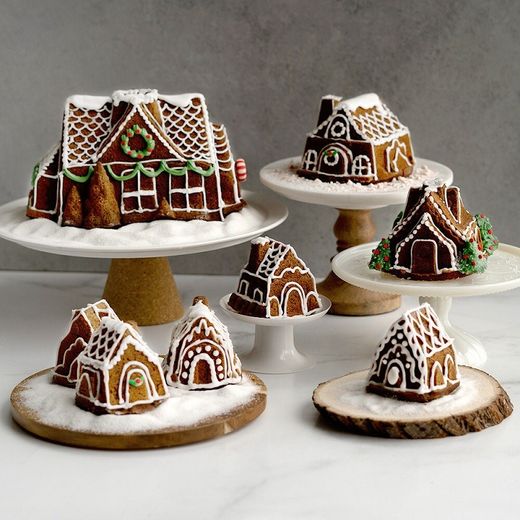 Molde para pastel pueblo navideño Nordic Ware