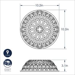 Molde para pastel vidrieras bundt Nordic Ware