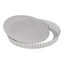 Molde redondo ranurado rizado con base extr.28cm patisse