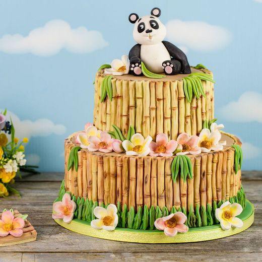 Molde de silicone para fondant de bambu por karen davis