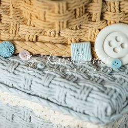 Alice Karen Davis Rustic Basket Fondant Silicone Mold