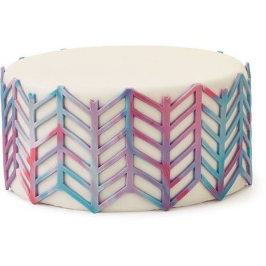 Moule silicone fondant chevrons Wilton
