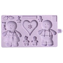Molde silicona fondant gingerbread cookie karen davis