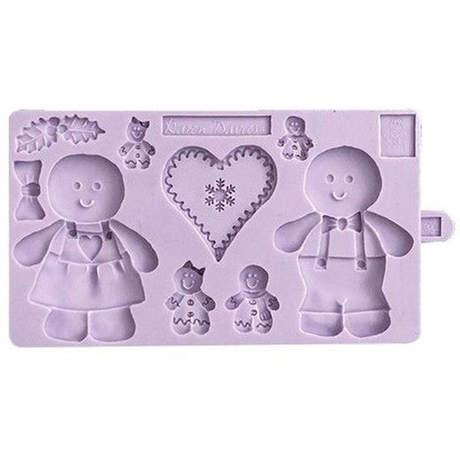 Molde silicona fondant gingerbread cookie karen davis