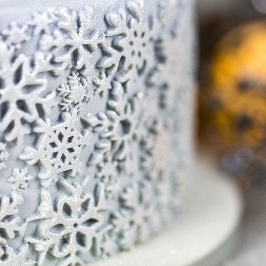 Molde silicona fondant sugar snowflakes karen davis