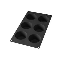 Molde silicona muffins 6 cavidades lekue negro
