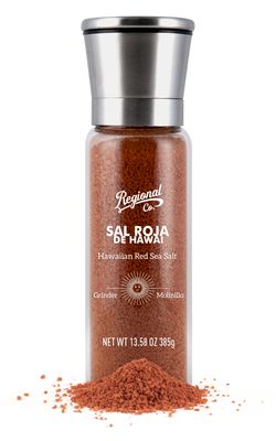 Molinillo Especias y Sal Deluxe Sal Roja Hawai 385 g Regional & Co