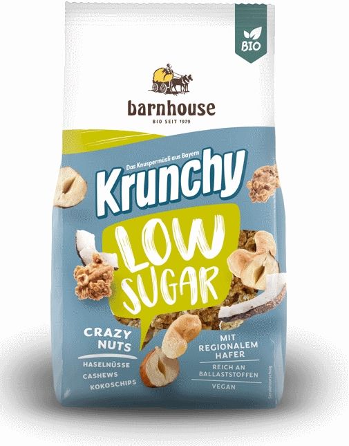 Muesli Krunchy Sin Azucar Bio Frutos Secos 375 grs Barnhouse