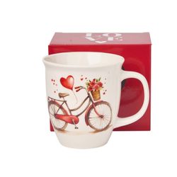 Mug Jumbo Bici Corazón Duo Porcelana