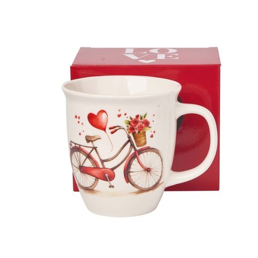 Mug Jumbo Bici Corazón Duo Porcelana