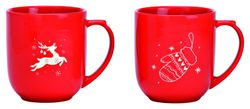 Mugg jul, gåva, jumbo, stor, färg Röd G Wurm