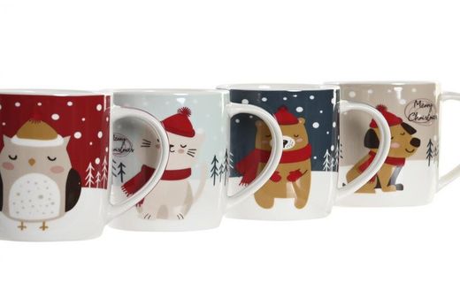 Porcelain Mug Christmas Animals 350 ml Special Christmas Gift