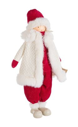 Julfigur Röd stående 48 cm Bizzotto