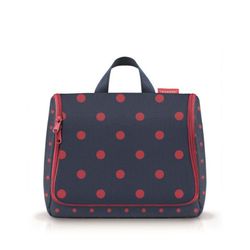 Bolsa de higiene suspensa XL pontos mistos vermelho Reisenthel Travel
