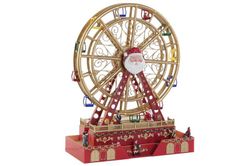Noria Led Navidad Movimiento Musical 38x17x49