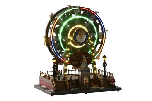 Roda Gigante de Resina Led Movimento Musical Vermelho