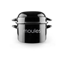 Olla Para Mejillones Negra 22 Cm Ibili