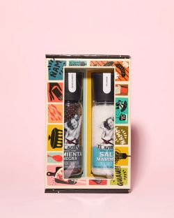 Pack 2 Molinillos XXL Pimienta negra + sal marina Ideal Regalo El Avión