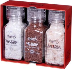 Pack Regalo Molinillos 3 Sales del Mundo (Himalaya, Persia, Hawai) Ideal Regalo Regional & Co