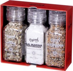 Pack Regalo Molinillos 3 Sales Ibéricas (Ensalada, Marina, All Mix) Ideal Regalo Regional & Co