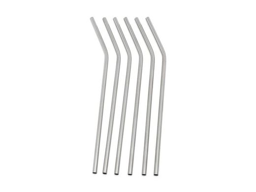 Stainless steel straws set 6 units leopold