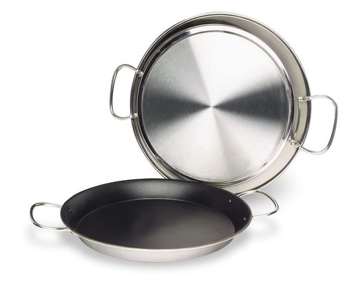 Valenciansk rustfrit stål non-stick trelags Pallera Diameter 32 Cm Lacor