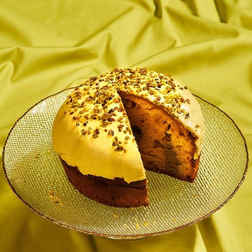 Panettone de Pistacho con Crema de Pistacho 750 grs Caja Metálica Le Creazione di Giulia