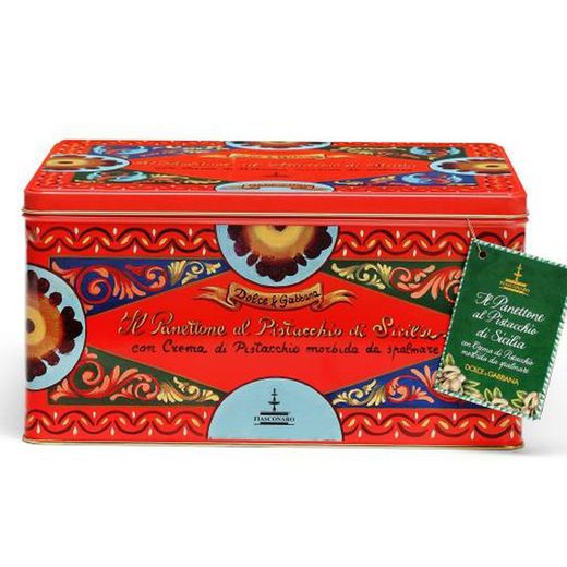 Dolce Gabbana Pistache Gourmet Panetone Lata 600 grs