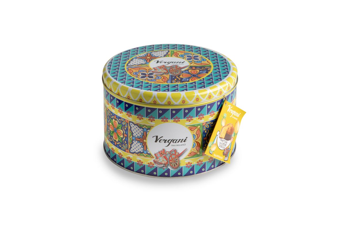 Panettone Italiano Artesano Vergani Lata Crema Limón 750 grs