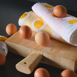 Paño Cocina Risart Huevos Duros 50x50 cms Fabricado Portugal