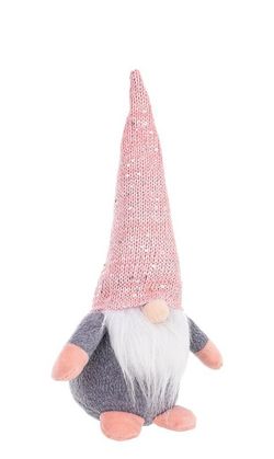 Papa Noel Jul Rosa Glitter L