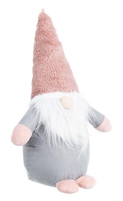 Papa noel rosa gris grande