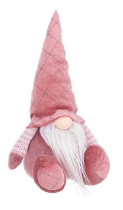 Papa Noel Rudolph Rosa 28 cm