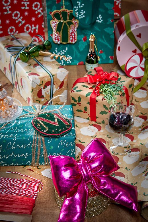 Papel de Regalo Navideño Verde Marrón 5 Piezas 71 x 12,5 cm Edelmann