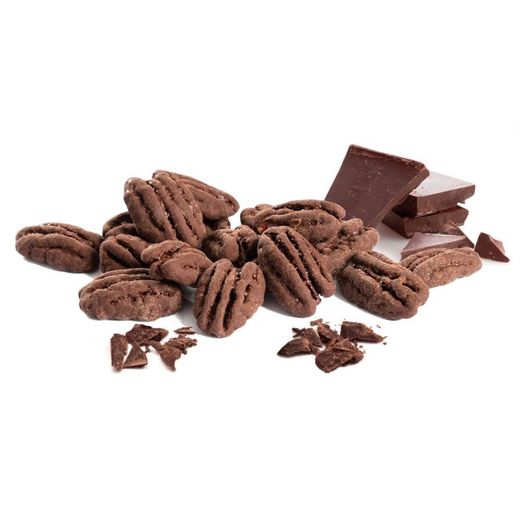 Pecannöt med mörk choklad 60% Burk 75 gram La Rosala Nötter