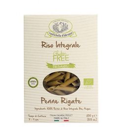 Penne rigate de arroz integral sin gluten rustichella d'abruzzo 250 grs bio